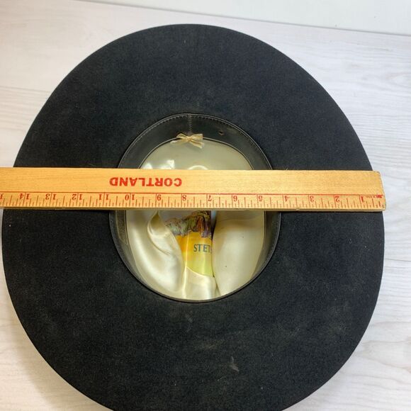 STETSON Cowboy Hat Black 4X Beaver F2194 Buffalo 2837 - Picture 11 of 12